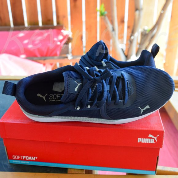 PUMA Mens Pacer Net Cage Trainers Sneakers Running Shoes Navy‎ main image 8